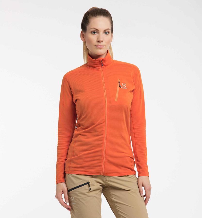 Haglöfs Womens L.I.M Mid Layer Orange New Zealand 04783NUFG